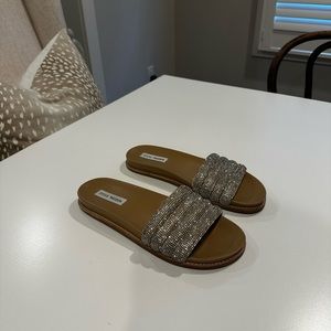 Steve Madden Rhinestone Slides Size 9